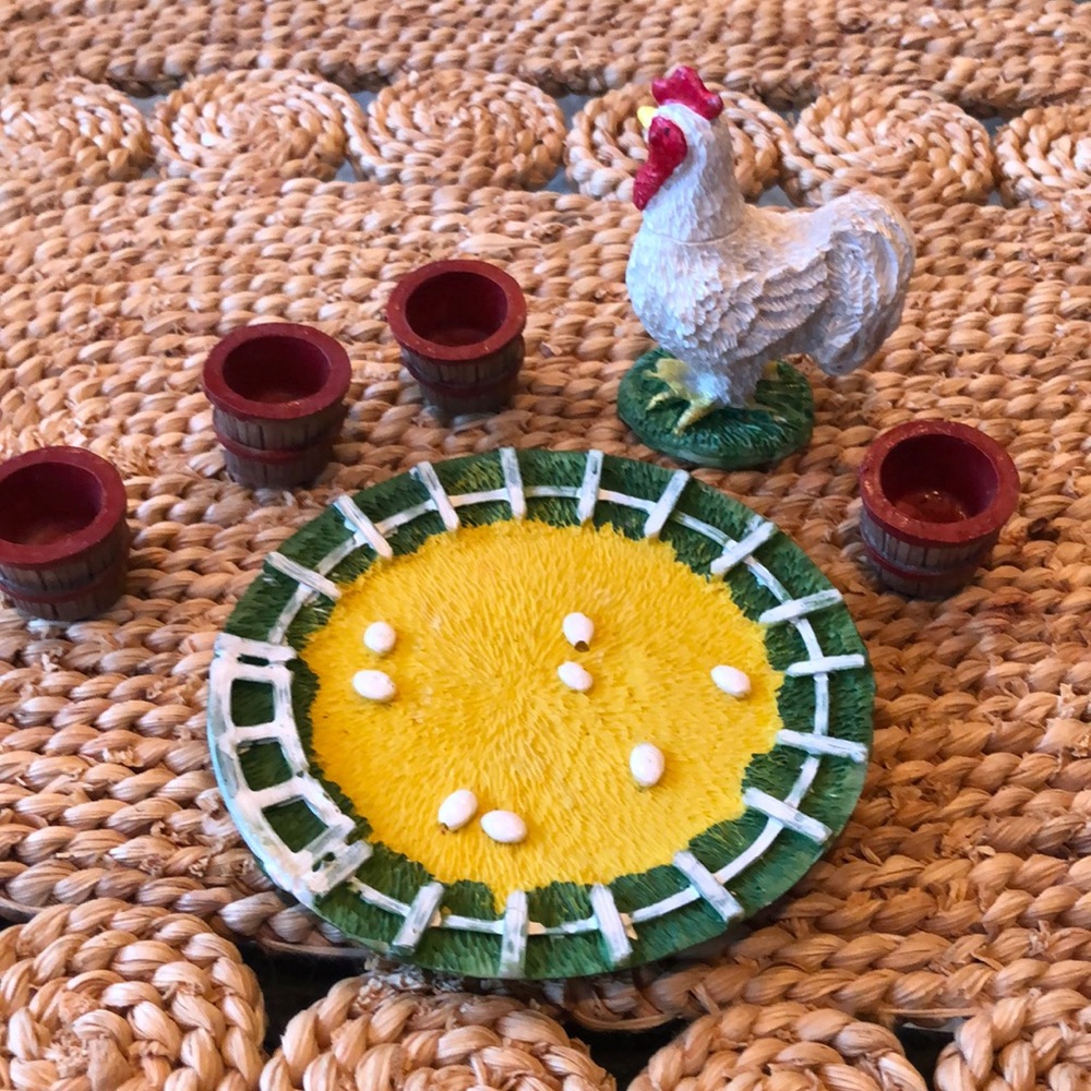 Hermitage Pottery miniature resin tea set